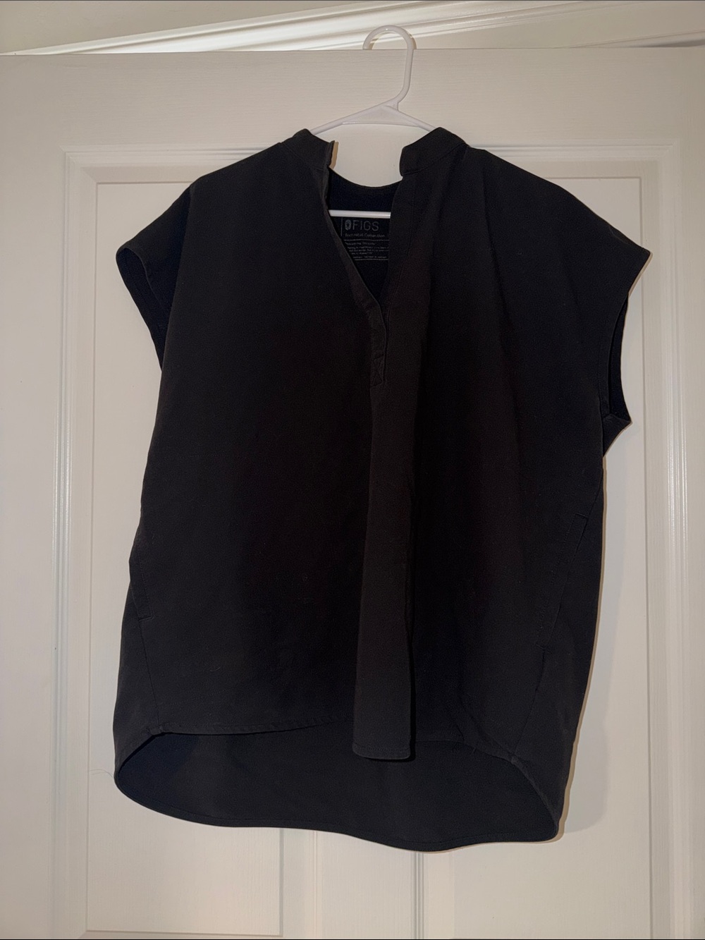 Figs Black Rafaela scrub top